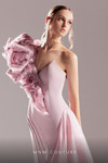 MNM Couture G1532 Crepe Organza One Shoulder Fitted Dress