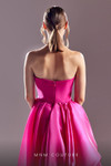 MNM Couture G1541 Crepe Organza Strapless Overskirt Dress