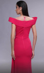 MNM Couture K4093 Illusion Jewel Neck Draped Plunging Dress