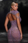 MNM Couture K4098 Beaded Strapless Fringes Fitted Dress