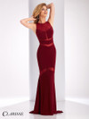 Clarisse 3043 Sleeveless Illusion Jewel Neckline Long Dress