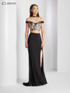 Clarisse 3556 Floral Embroidered Knit Two Piece Dress