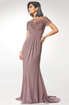 Clarisse M6532 Jersey Embellished Illusion Neckline Gown