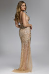 Jovani 07503 Sequin Mesh Plunging V-Neck Sleeveless Gown