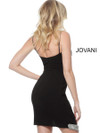 Jovani 68988 Asymmetrical Skirt Thin Strapped Short Dress