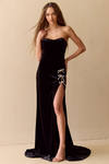 Amelia Couture 8047 Velvet Sweetheart Neck Strapless Gown