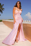 Amelia Couture 2055 Satin Sweetheart Neck Strapless Gown