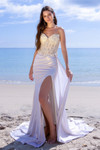 Amelia Couture 2055 Satin Sweetheart Neck Strapless Gown