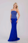 Amelia Couture IN2001 Beaded Embellishments Strapless Gown