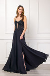 Amelia Couture 7066 Illusion Sweetheart Neck Keyhole Gown