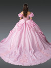Dancing Queen 1994 Long Sleeves Floral Quinceanera Dress
