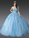 Dancing Queen 1972 Beaded Strapless Quinceanera Long Dress