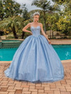 Dancing Queen 1891 Glitter Tulle Beaded Quinceanera Dress