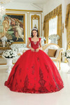 Dancing Queen 1941 Off-the-Shoulder Beaded Quinceanera Dress