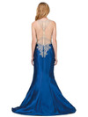 Dancing Queen 9930 Satin Beads Illusion Neck Sleeveless Gown