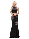 Dancing Queen 9873 Floral Embroidered Two-Piece Prom Gown