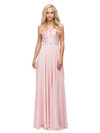 Dancing Queen 9826 Embellished Illusion Neck Sleeveless Gown