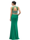 Dancing Queen 9280 Sheer Embroidered Sleeveless Prom Dress