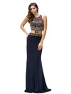 Dancing Queen 9280 Sheer Embroidered Sleeveless Prom Dress
