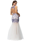 Dancing Queen 9294 Sheer Overlay Embroidered Sleeveless Gown