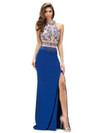 Dancing Queen 9188 Embroidered Sleeveless Side Slit Gown