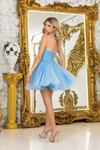 Dancing Queen 3413 Beaded Lace Spaghetti Strap Short Dress