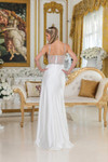 Dancing Queen 0309 Satin Sheer Sleeveless Wedding Dress