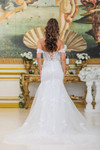 Dancing Queen 0296 Sheer Floral Embroidery Wedding Dress