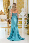 Dancing Queen 4532 Sheer Embellished Strapless Prom Dress