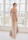 Morilee MGNY 73110 Net Off The Shoulder Cap Sleeves Gown