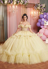 Morilee 89508 Glitter Tulle Tiered Ruffle Quinceañera Dress