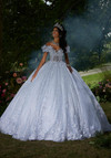 Morilee 34102 Foil Printed Tulle Florals Quinceañera Dress