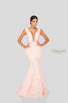 Terani Couture 1911P8158 Plunging V-Neckline Trumpet Dress
