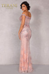 Terani Couture 1912GL9572 Lace Off Shoulder Fitted Dress