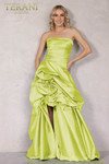 Terani Couture 2111P4270 Strapless High Low Flower Bud Gown