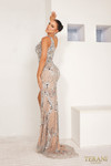 Terani Couture 232GL1483 Tulle Beaded One Shoulder Dress