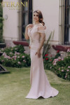 Terani Couture 232M1560 Satin 3D Flower Off Shoulder Dress