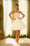 Terani Couture 242C3055 Matte Satin Strapless Short Dress