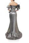 Terani Couture 242E3155 Metallic Off-the-shoulder Long Dress