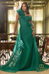 Terani Couture 242M3342 Stretch Mikado Off-Shoulder Dress