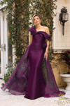 Terani Couture 242M3342 Stretch Mikado Off-Shoulder Dress