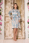 Terani Couture 251S4662 Printed Full Sleeve Round Neck Dress