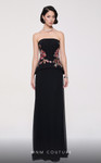 MNM Couture B1117 Chiffon Embroidery Strapless A-Line Dress