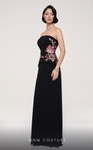 MNM Couture B1117 Chiffon Embroidery Strapless A-Line Dress