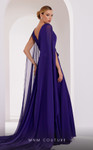 MNM Couture E0061 Illusion V-neck Long-tailed Sleeves Dress