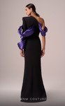 MNM Couture E0067 Crepe One Shoulder Sleeve Fitted Dress