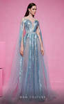 MNM Couture E0070 Tulle Illusion Neck Long Sleeves Dress