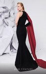 MNM Couture E0072 Crepe One Shoulder Halter Neckline Gown