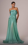 MNM Couture E0082 Chiffon Strapless Pleating A-Line Dress