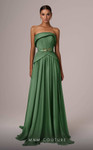 MNM Couture E0082 Chiffon Strapless Pleating A-Line Dress